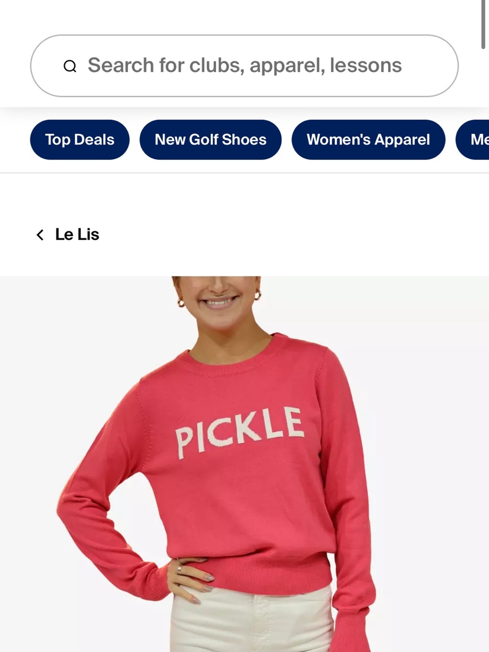 Le Lis Pink 'PICKLE' Crewneck Sweater